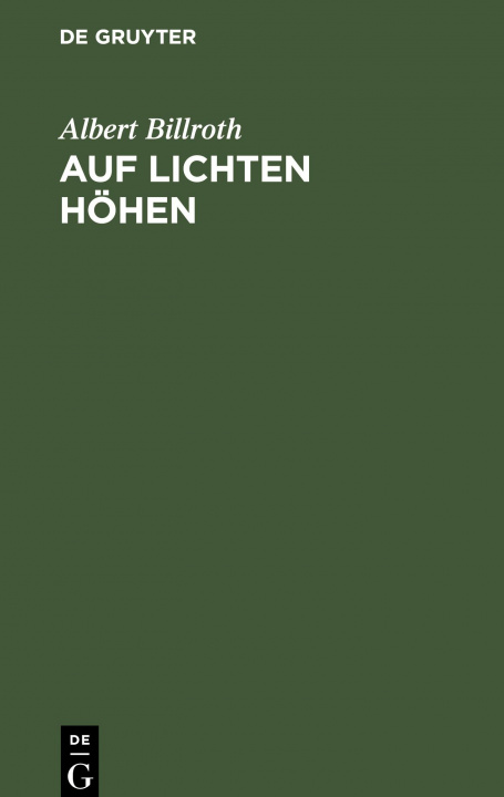 Kniha Auf lichten Hoehen 