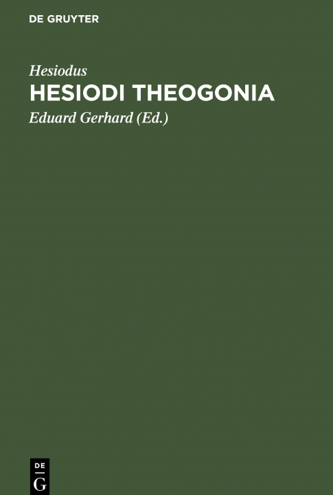 Könyv Hesiodi Theogonia 
