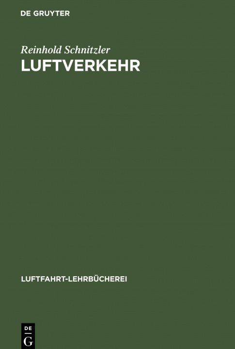 Knjiga Luftverkehr Reinhold Schnitzler