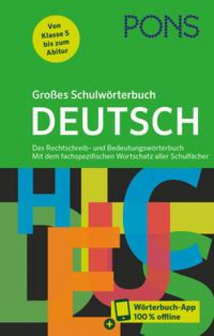 Carte PONS Großes Schulwörterbuch Deutsch 