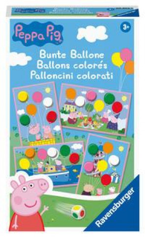 Joc / Jucărie Ravensburger Mitbringspiel - 20853 - Peppa Pig Bunte Ballone - Lustiges Farbwürfelspiel für Kinder ab 3 Jahren 