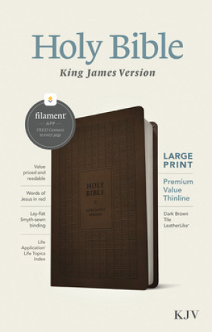 Buch KJV Large Print Premium Value Thinline Bible, Filament Enabled Edition (Red Letter, Leatherlike, Dark Brown Tile) 