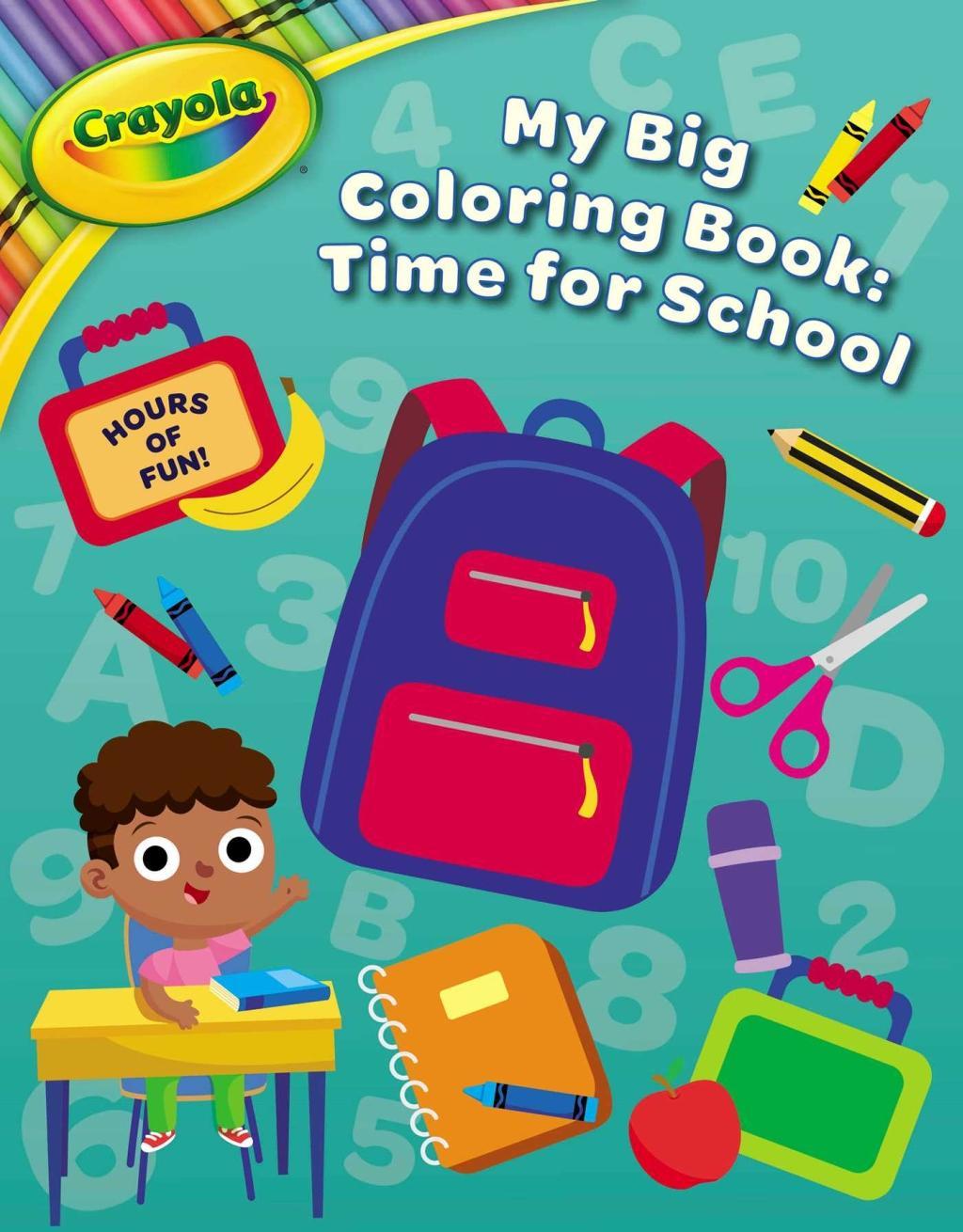 Libro Crayola My Big Coloring Book: Time for School BuzzPop