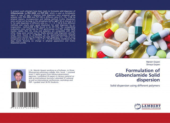 Könyv Formulation of Glibenclamide Solid dispersion Shreya Goyani