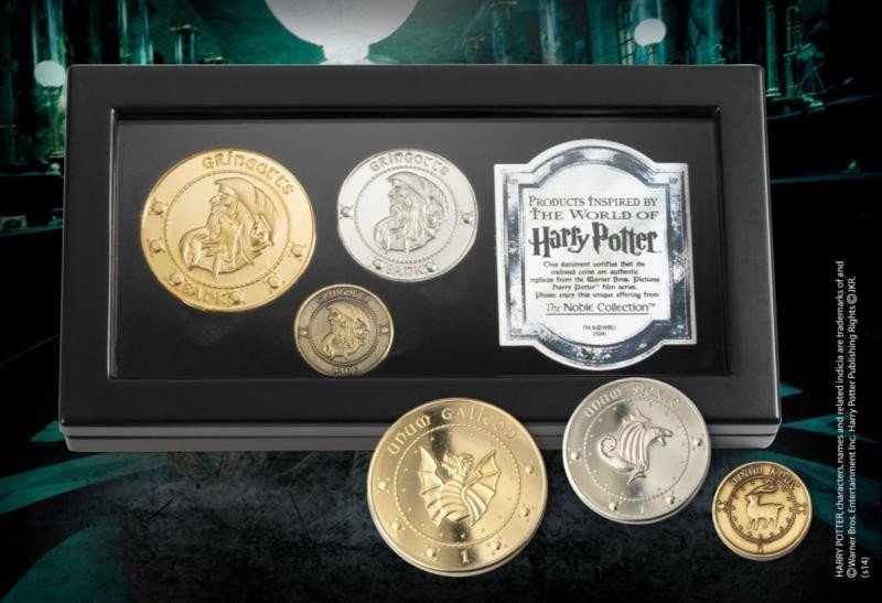 Kniha Harry Potter: Kolekce čarodějnických peněz - mince z Gringottovy banky 
