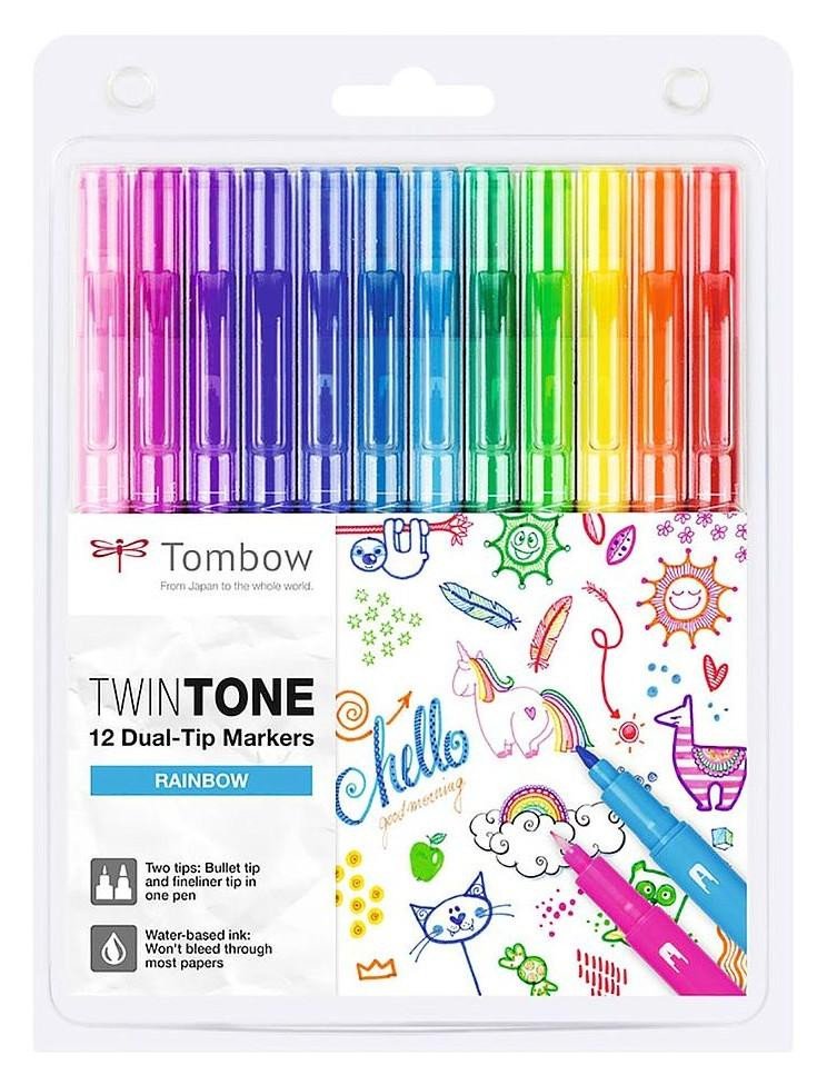 Könyv Tombow Sada oboustranných fixů TwinTone - Rainbow 