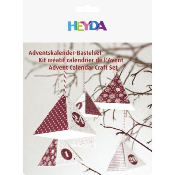 Kniha HEYDA Adventní kalendář krabičky - červený 24 ks 