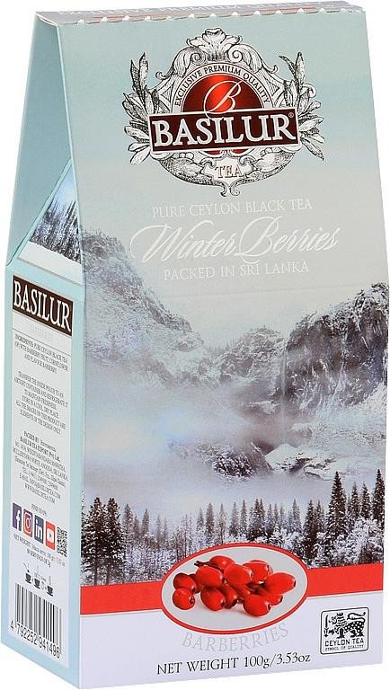 Könyv BASILUR Winter Berries Barberries - černý aromatizovaný čaj 100g 