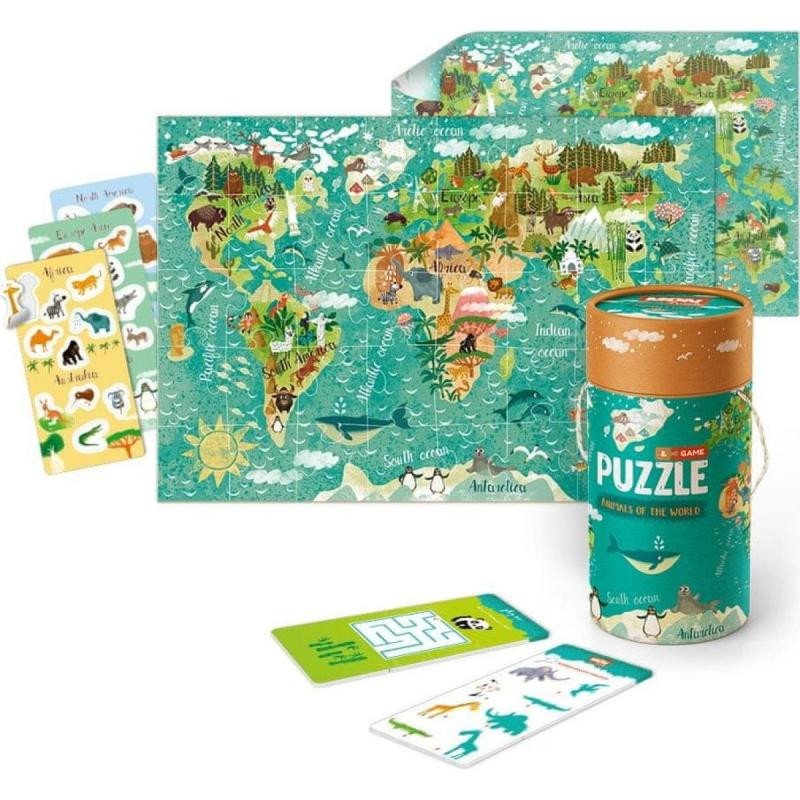 Gra/Zabawka Dodo Puzzle a aktivity - Zvířata světa 40 dílků 