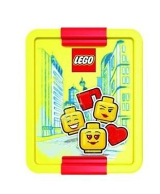 Kniha Box na svačinu LEGO ICONIC Girl - žlutá/červená 