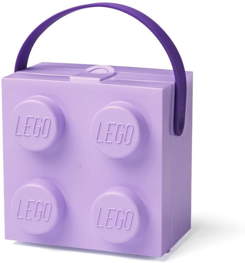 Book Svačinový box LEGO s rukojetí - fialový 