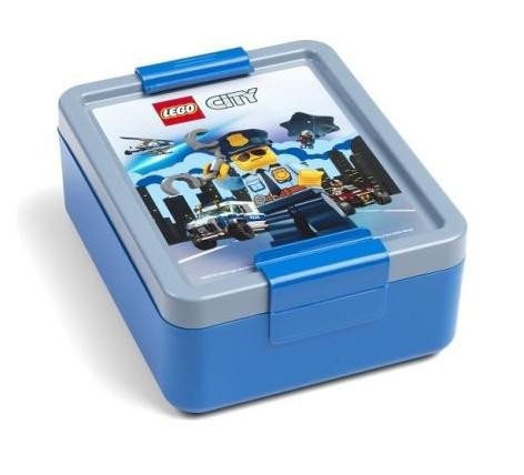 Book Box na svačinu LEGO City - modrá 