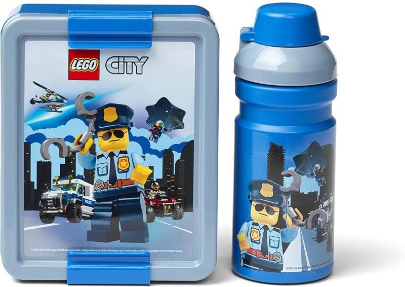 Carte Svačinový set LEGO City (láhev a box) - modrá 