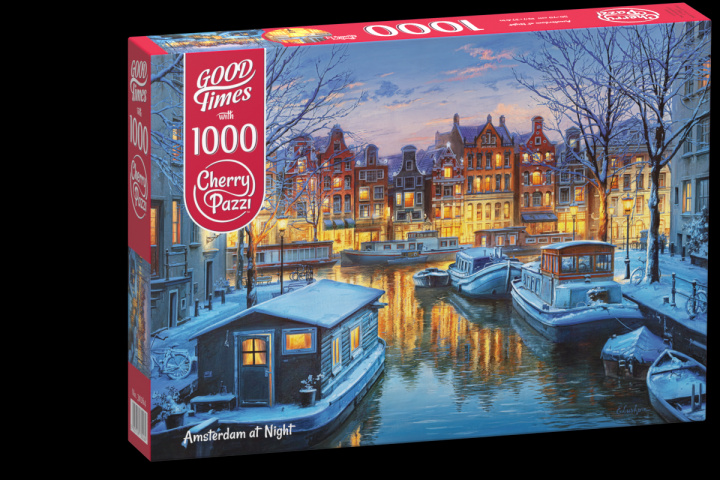 Joc / Jucărie Cherry Pazzi Puzzle - Amsterdam v noci 1000 dílků 