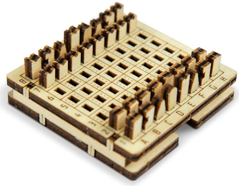 Játék Wooden City Hra 3D mini Šachy 