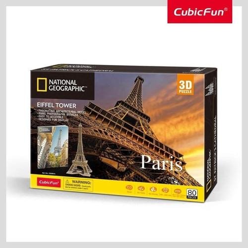 Játék Puzzle 3D National Geographic - Eiffelova věž 80 dílků 