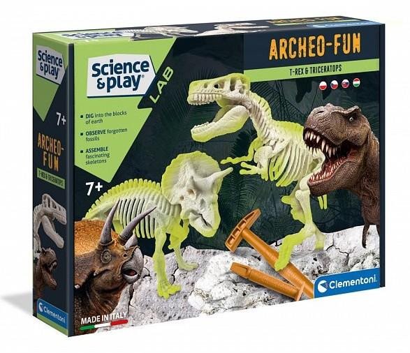 Játék ArcheoFun T-Rex + Triceratops 