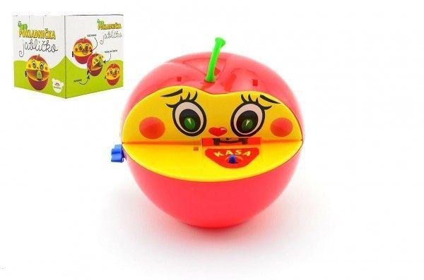 Hra/Hračka Pokladnička Červené jablko s červíkem na klíček plastová 