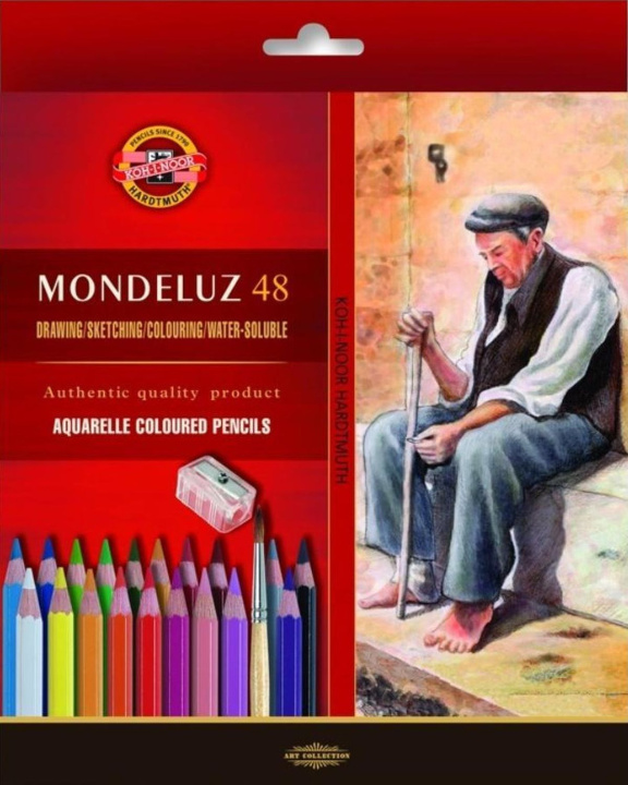 Book Koh-i-noor pastelky MONDELUZ akvarelové 48 ks v sadě 