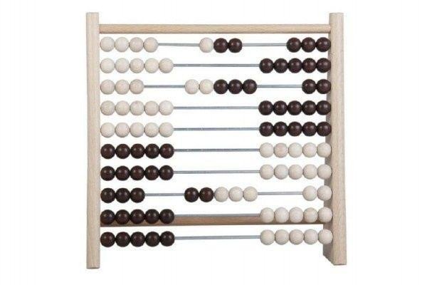 Játék Počítadlo 100 kuliček dřevěné 24x23cm 