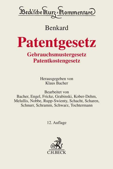 Knjiga Patentgesetz Klaus Bacher