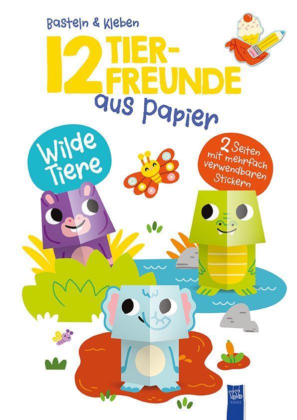 Buch 12 Tierfreunde aus Papier - Wilde Tiere 