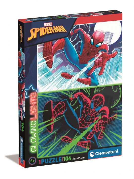 Gra/Zabawka Puzzle 104 glowing Spiderman 27555 