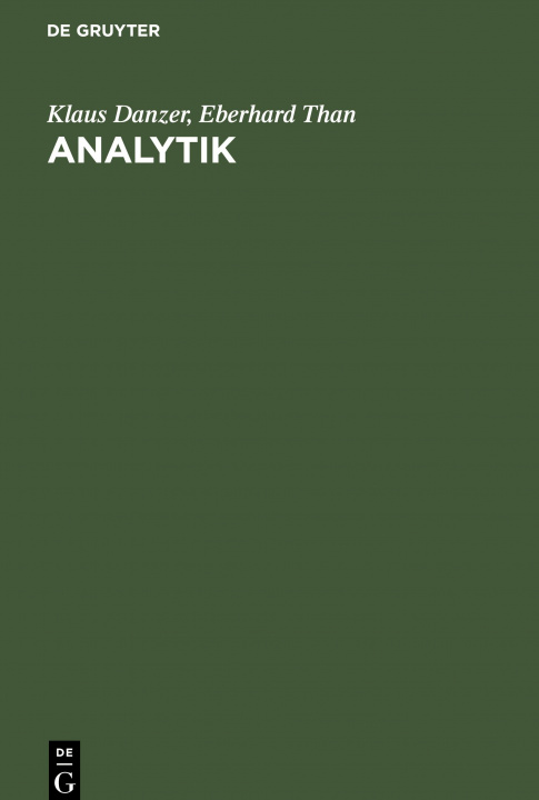 Knjiga Analytik Eberhard Than