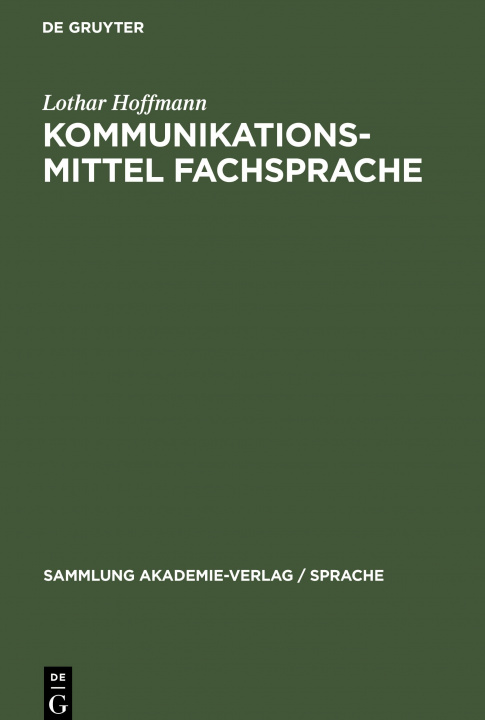 Kniha Kommunikationsmittel Fachsprache 