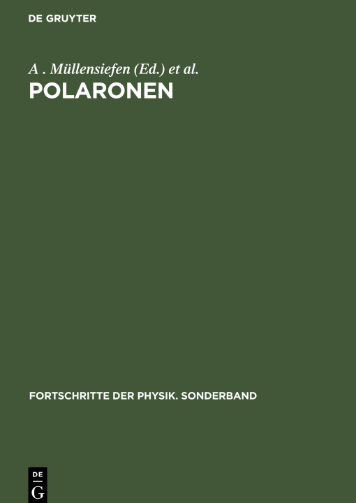 Knjiga Polaronen E . A . Niekisch