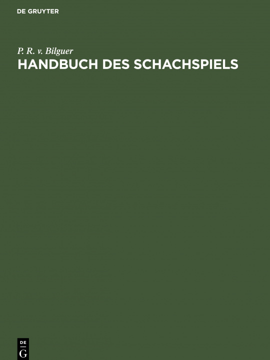 Kniha Handbuch des Schachspiels 