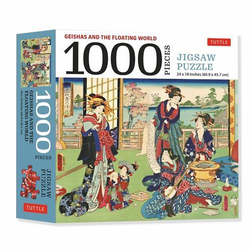 Książka Geishas and the Floating World - 1000 Piece Jigsaw Puzzle Toyohara Kunichika