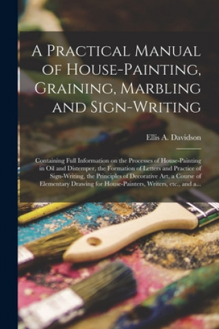 Libro Practical Manual of House-painting, Graining, Marbling and Sign-writing Ellis a. D. 1878 Davidson