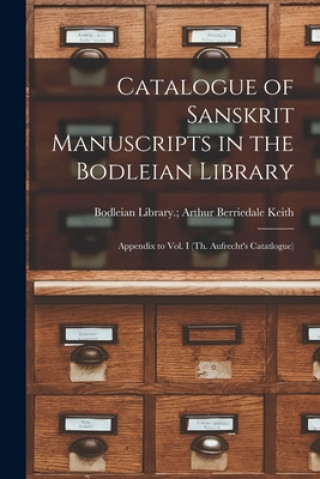 Book Catalogue of Sanskrit Manuscripts in the Bodleian Library Bodleian Library Arthur Berriedale