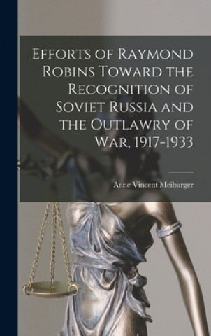 Könyv Efforts of Raymond Robins Toward the Recognition of Soviet Russia and the Outlawry of War, 1917-1933 Anne Vincent Meiburger