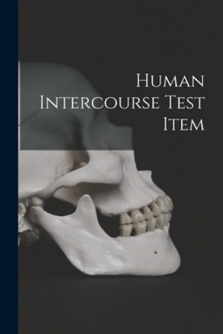 Knjiga Human Intercourse Test Item Anonymous
