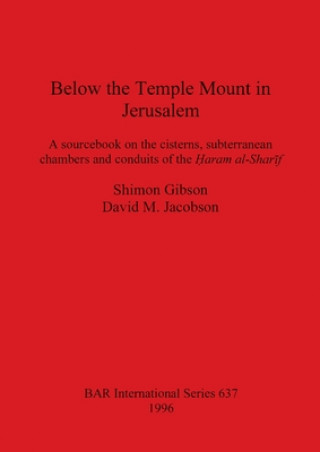Knjiga Below the Temple Mount in Jerusalem David M. Jacobson