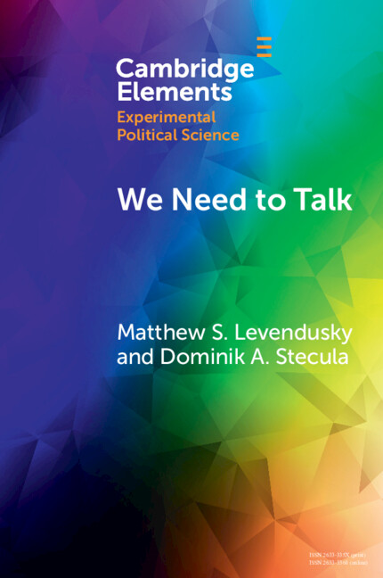 Knjiga We Need to Talk Matthew S. Levendusky