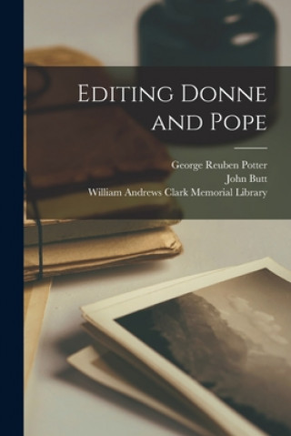 Carte Editing Donne and Pope George Reuben 1895-1954 Potter