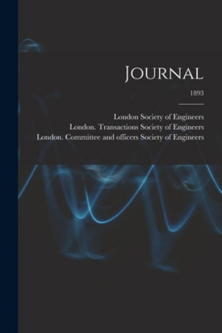 Książka Journal; 1893 London Society of Engineers