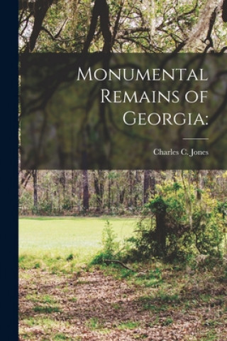 Carte Monumental Remains of Georgia Charles C. (Charles Colcock) Jones