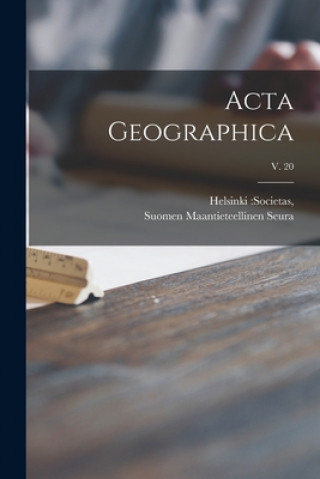 Boek Acta Geographica; v. 20 Helsinki Societas