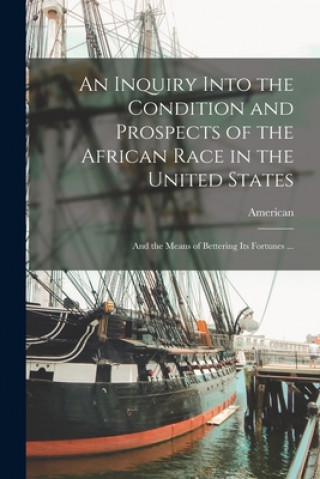 Kniha Inquiry Into the Condition and Prospects of the African Race in the United States American