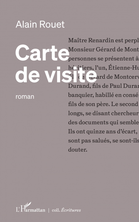 Kniha Carte de visite Rouet