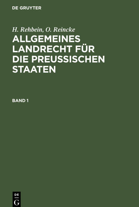 Kniha Allgemeines Landrecht Für Die Preußischen Staaten. Band 1 A. Achilles