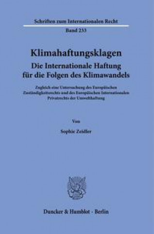 Книга Klimahaftungsklagen. Die Internationale Haftung für die Folgen des Klimawandels. 