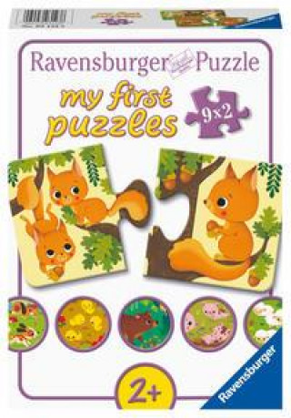 Játék Ravensburger Kinderpuzzle - Tiere und ihre Kinder - 9x2 Teile my first Puzzle für Kinder ab 2 Jahren 