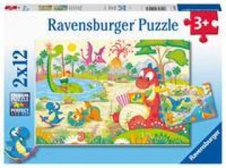 Gra/Zabawka Ravensburger Kinderpuzzle - Lieblingsdinos- 2x12 Teile Puzzle für Kinder ab 3 Jahren 