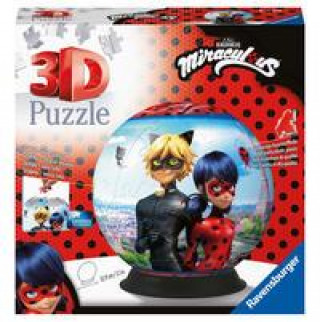 Játék Ravensburger 3D Puzzle 11167 - Puzzle-Ball Miraculous - 72 Teile - Puzzle-Ball für Erwachsene und Kinder ab 6 Jahren 