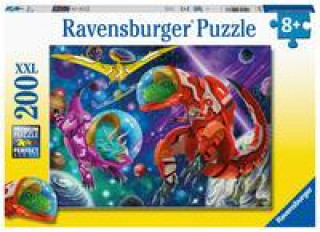 Joc / Jucărie Ravensburger Kinderpuzzle - Weltall Dinos - 200 Teile Puzzle für Kinder ab 8 Jahren 